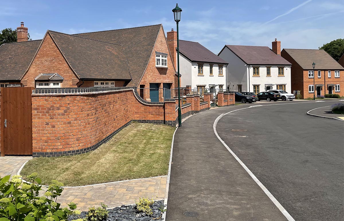 a variety of Dreadnought clay roof tiles on a high end development by Elegant Homes